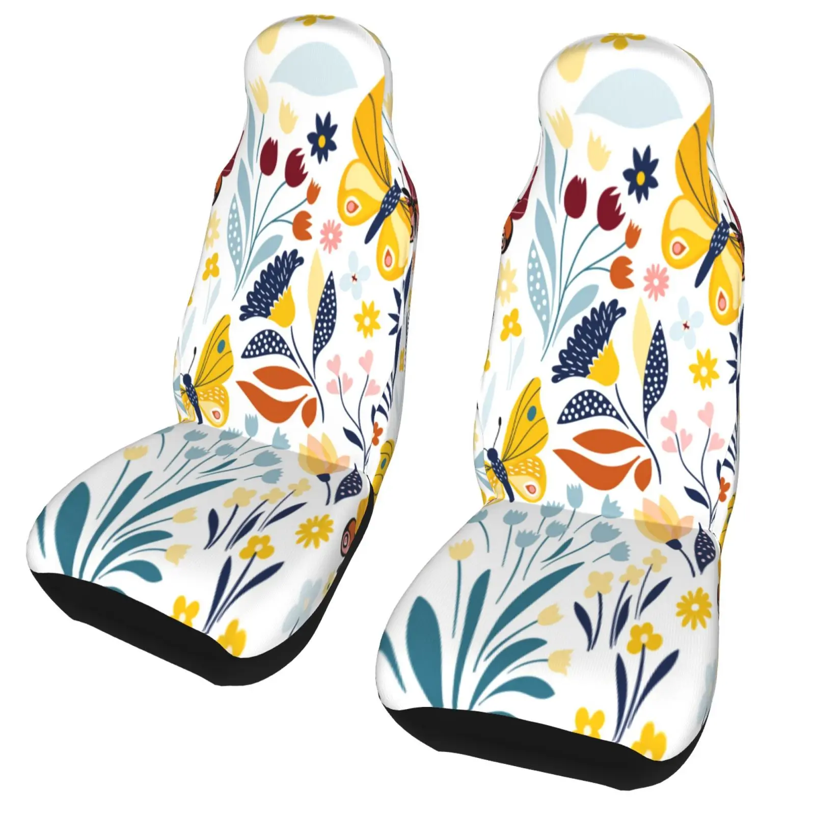 

2pcs 3D Butterfly Seat Covers For cat Universal Front Car and Suv Seat Covers Car Accessory