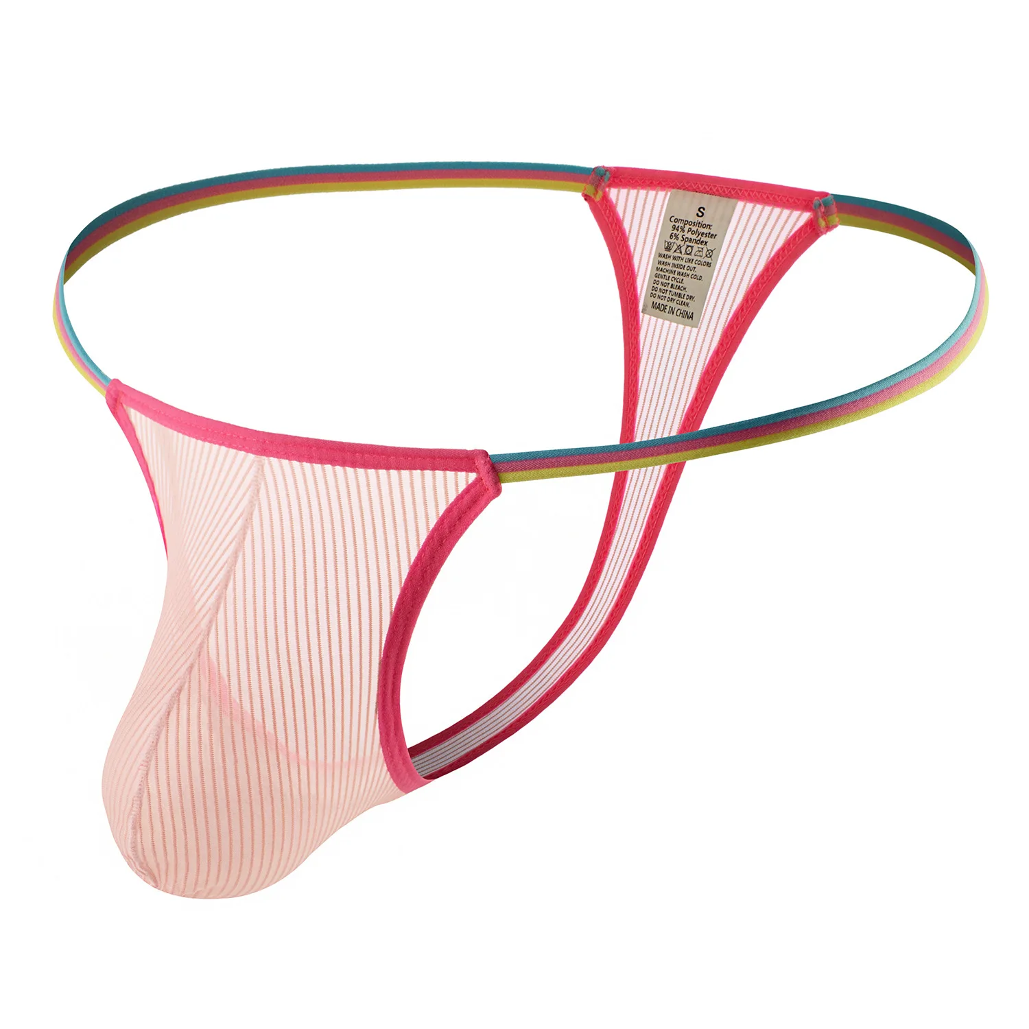 

Sexy Men'S Underwear Thongs Transparent Ribbed Thong Men'S Couples Seductive Fun Gay Sissy Men Underpants Briefs Panties