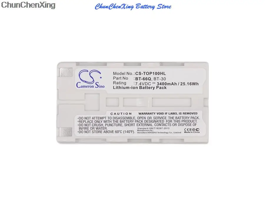 

Cameron Sino 3400mAh Battery for Topcon FC100, FC2000, GPT-7501, GPT-7502, GPT-9000, GPT9000A, GTS-750, GTS-751, GTS-900, RC-3
