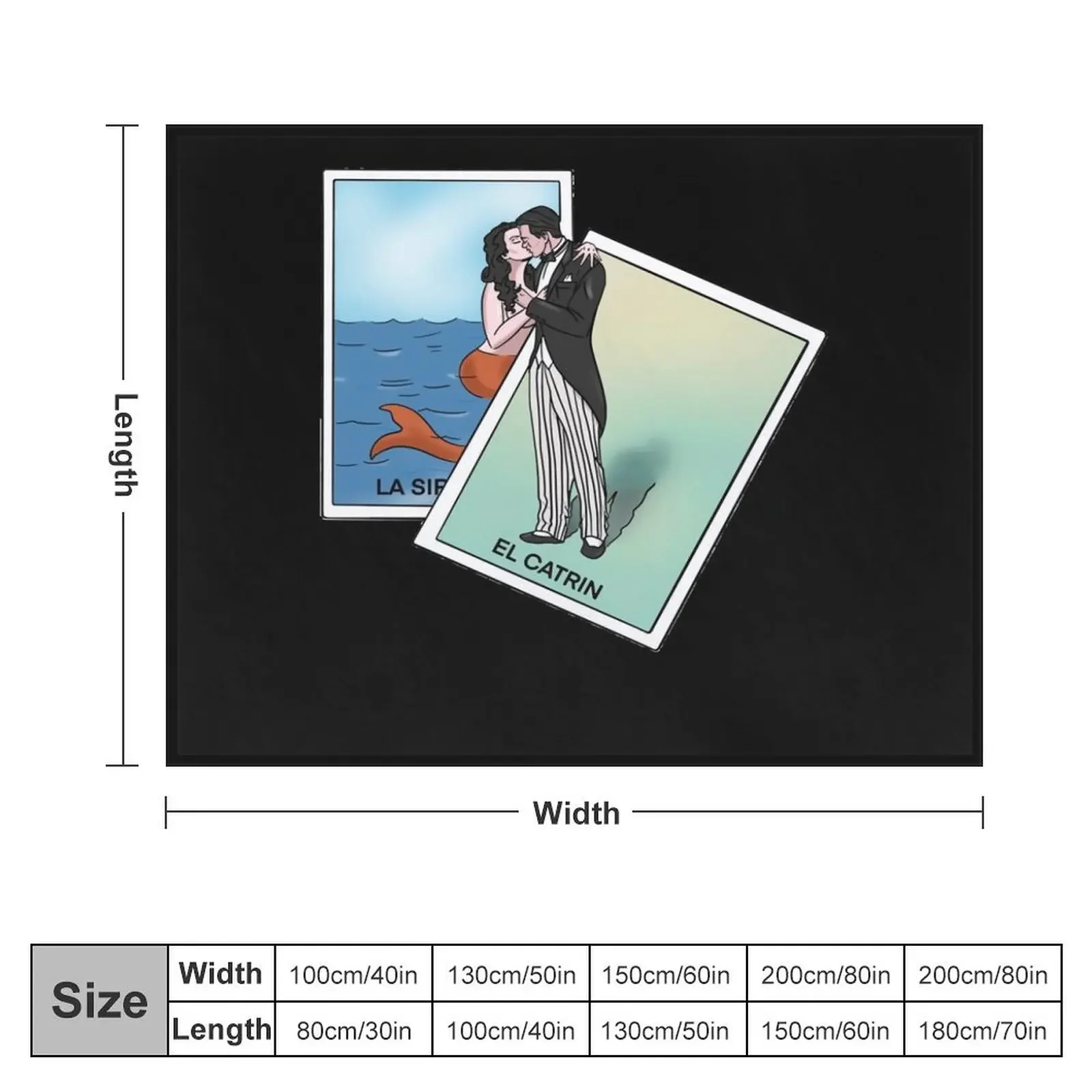 Плед EL CATRIN y LA SIRENA Аниме Манга Мексиканская лотерея плед с карточкой теплый зимний