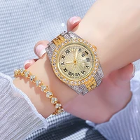 full iced out luxury watch for women brand diamond mens watches quartz mens watch hip hop clock gift for men couple reloj mujer