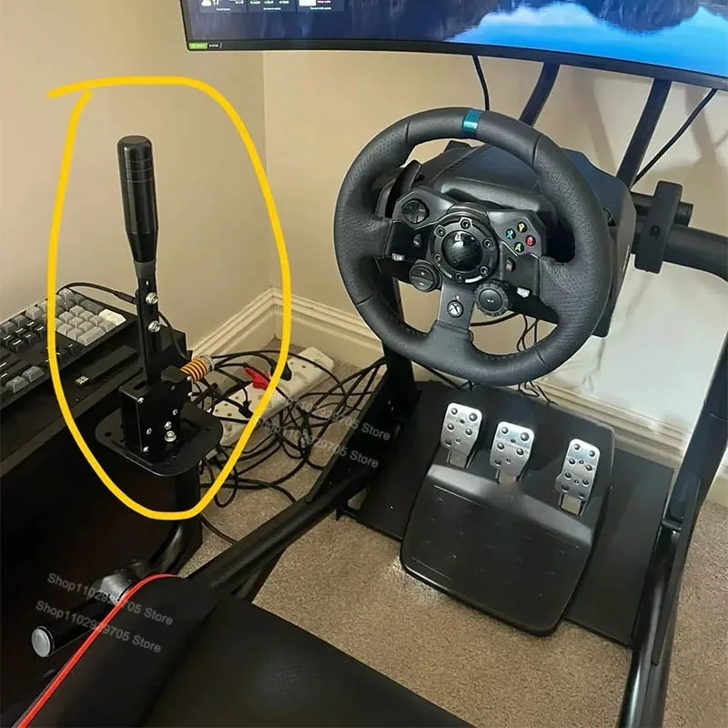 Фото Ручной тормоз для Logitech g29/g27/g25 PC, датчик Холла, USB SIM Racing для Thrustmaster T300 T500, гоночные игры, рулевое колесо №1