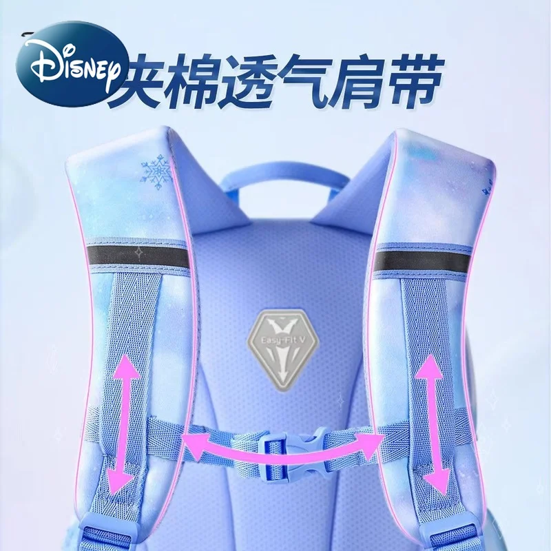Disney 2022 New Fashion Frozen Backpack To Reduce The Burden and Breathable 1-6 Grade Schoolbags for Primary School Students