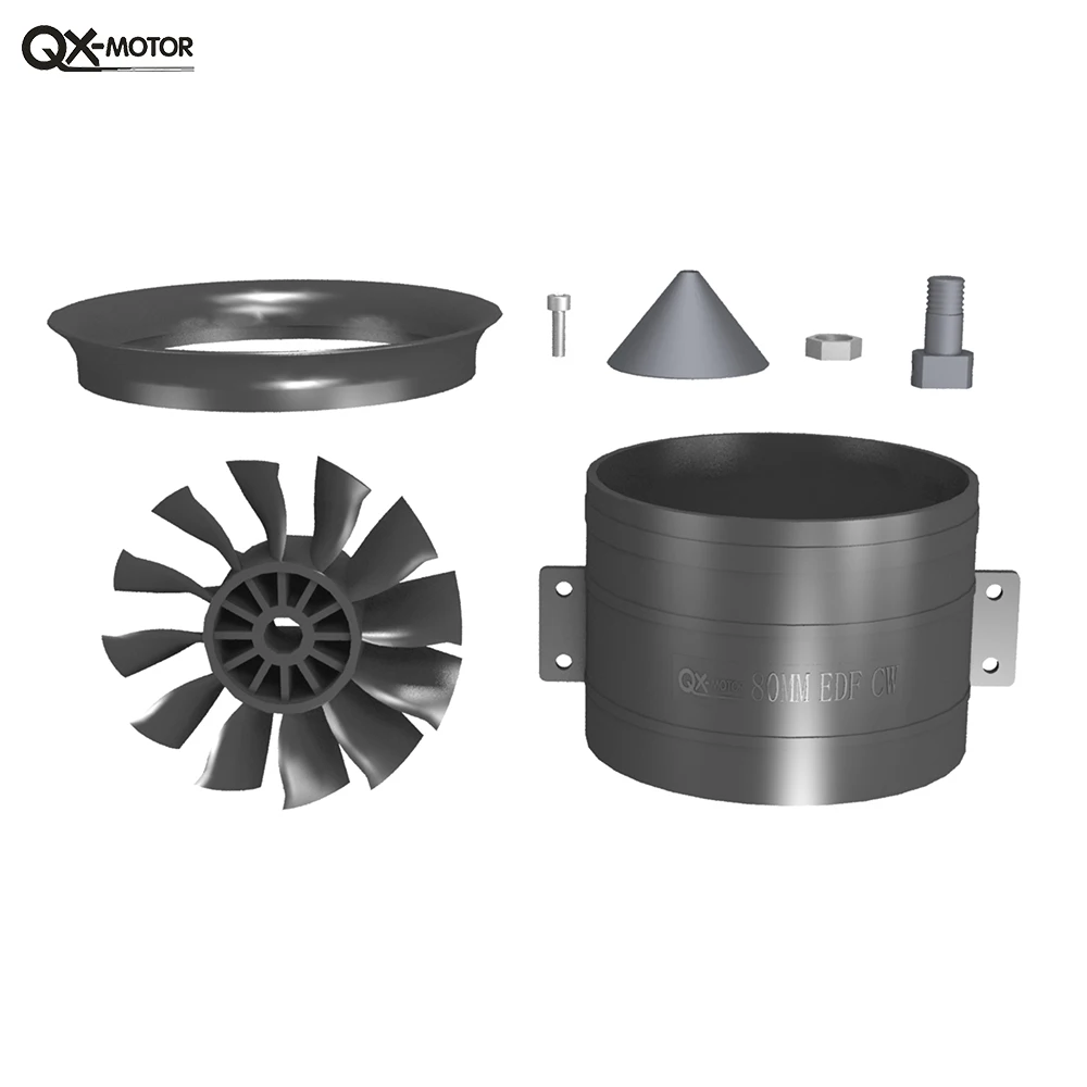 

QX-motor 6S бесщеточный двигатель 80 мм EDF CW CCW 12-лопастной бункер блок питания для модели самолета аксессуары
