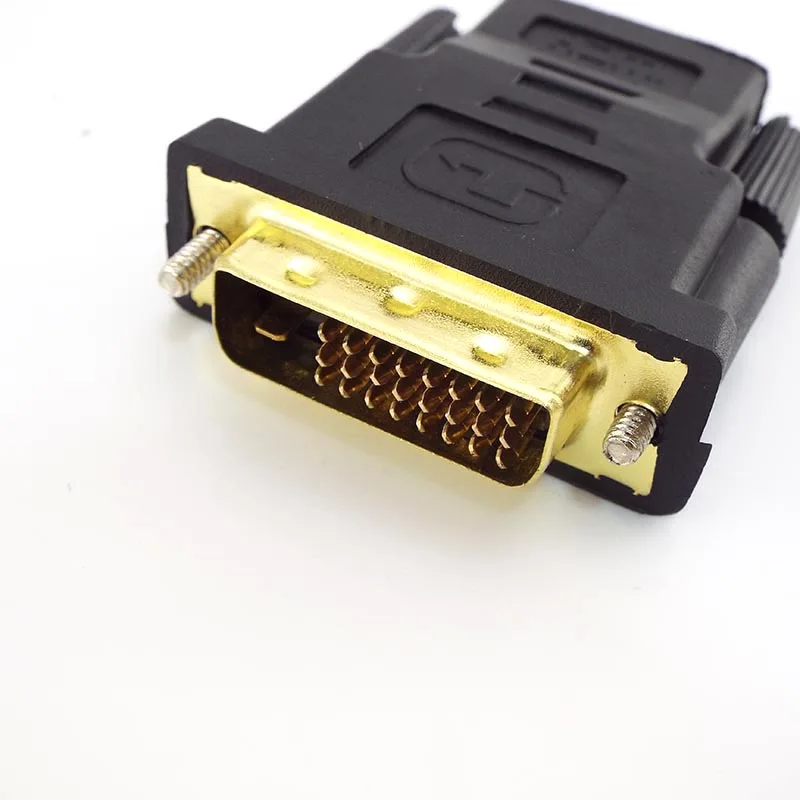 24+1 DVI Male to HDMI-compatible Female Converter To DVI Adapter Support 1080P For HDTV Projector Gold Plated Adapter L19 images - 6