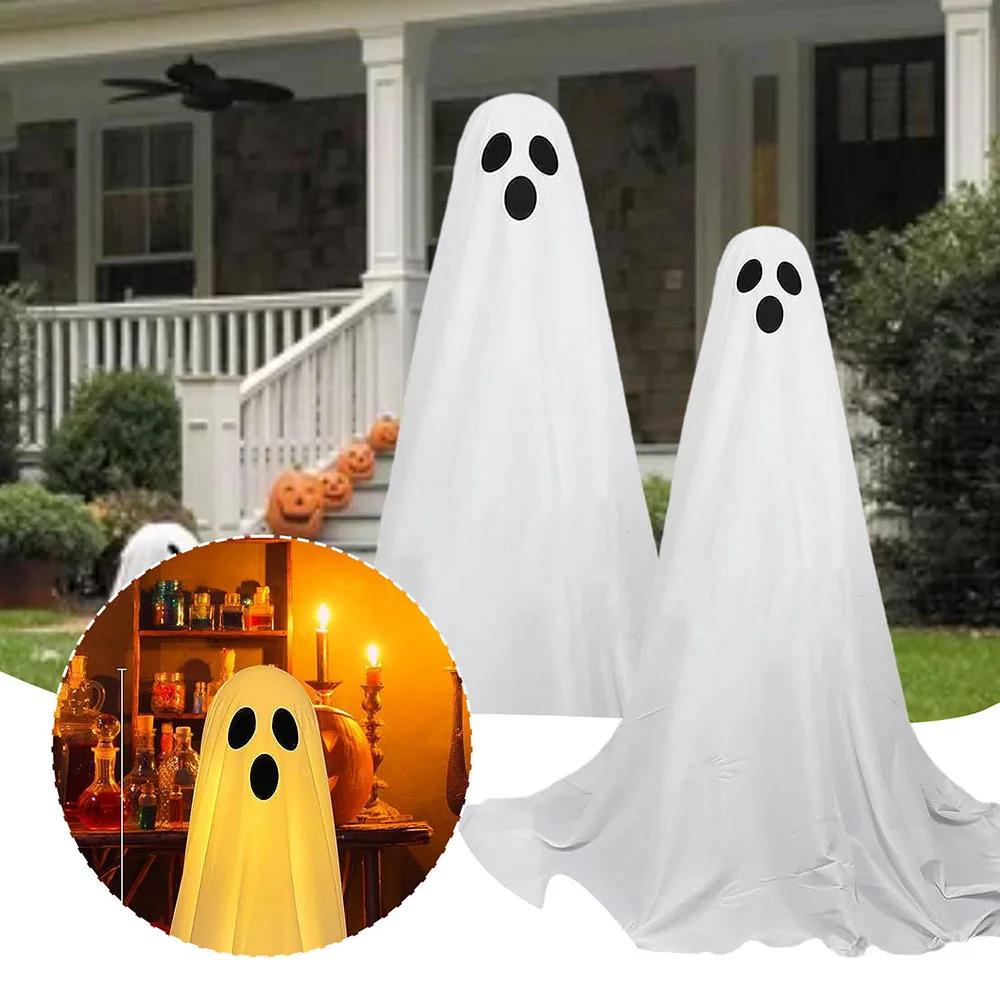 

2023 New Scary Festival Decorations Ghosts Shape Lights Luminous Hangable Indoors Artware for Doors Outdoor Halloween Decoration