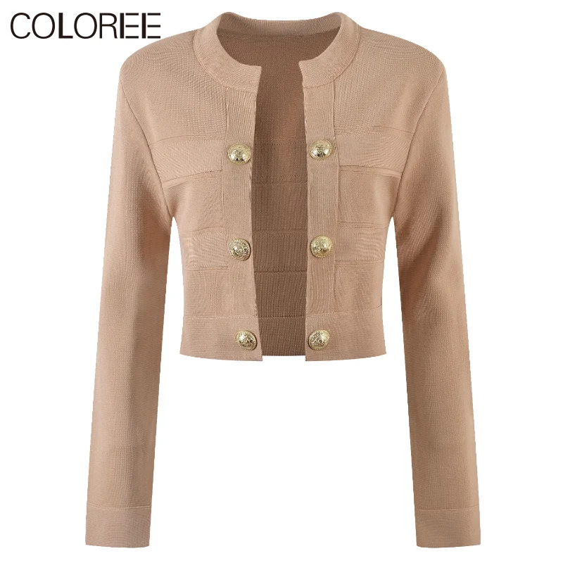 

Женский кардиган на пуговицах, белый/черный/хаки вязаный дизайнерский кардиган с золотыми пуговицами, корейский стиль, 2023