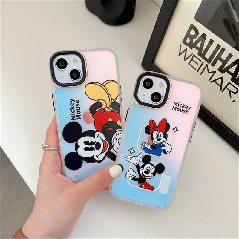 

Чехол для iPhone12 силиконовый с изображением Микки и Минни, 11/8plus