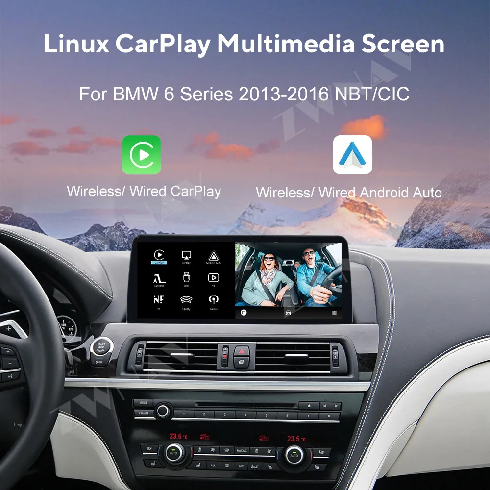 Фото 12.3-дюймовая автомобильная магнитола на Linux для BMW 6 серии 2013-2016 NBT/CIC с поддержкой iDrive, CarPlay и Android Auto, GPS, функцией Smart Split Screen и 360-градусной камерой °   Камера №5
