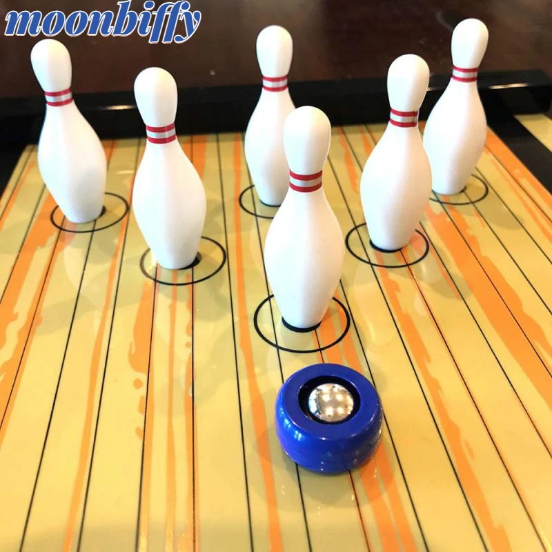 

Kids Toys Wooden Mini Desktop Bowling Curling Ball Game Toys Funny Indoor Parent-Child Interactive Table Party Educational Chess
