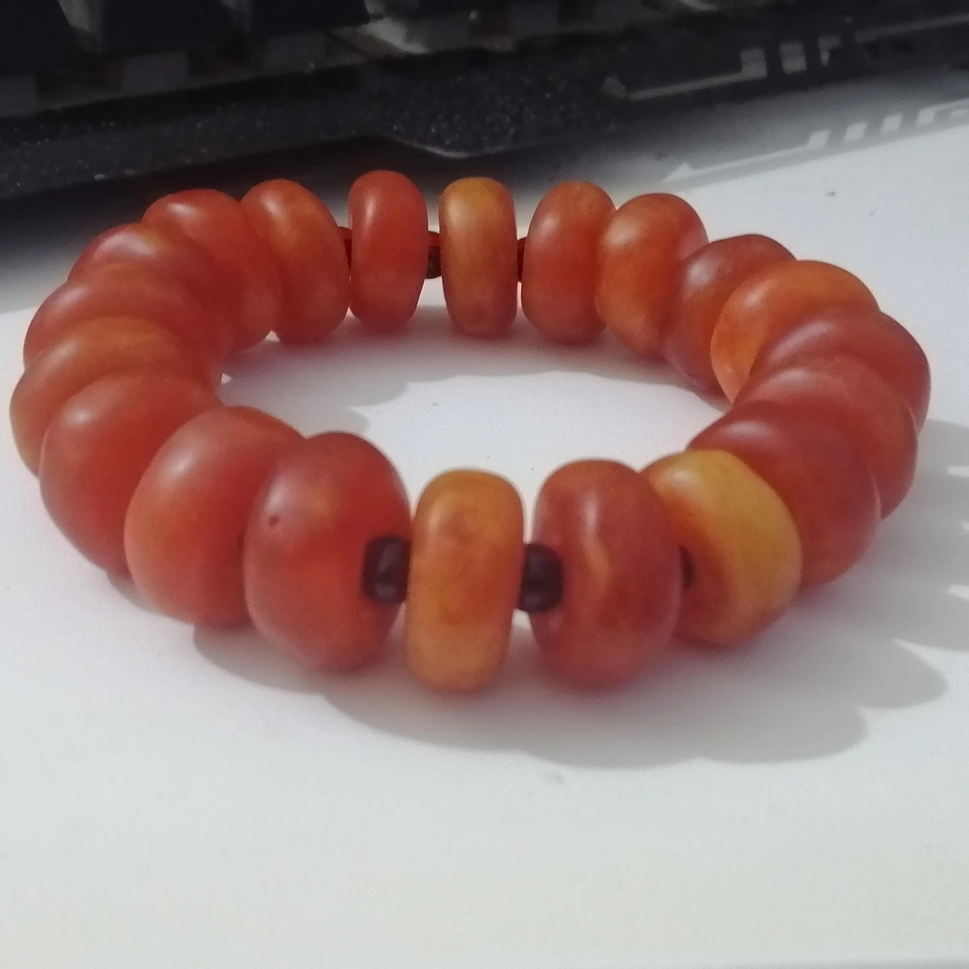 Натуральный Янтарный браслет настоящие бриллиантовые бусины из бисера