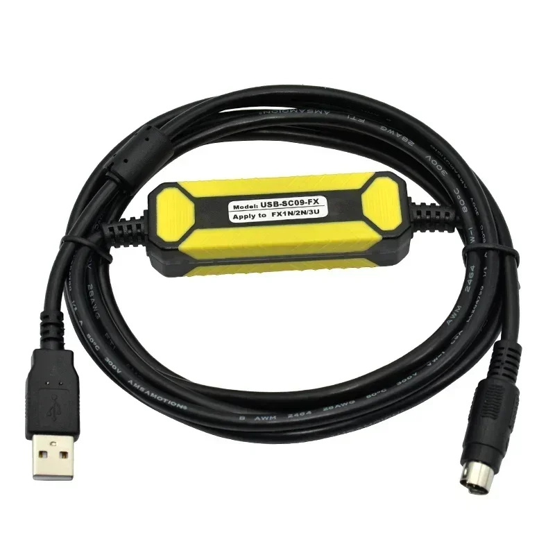 Фото Программировочный кабель AMSAMOTION USB-SC09-FX для ПЛК Mitsubishi, совместимый с FX-USB-AW FX2N/FX1N/FX0N/FX0S/FX1S/FX3U №3