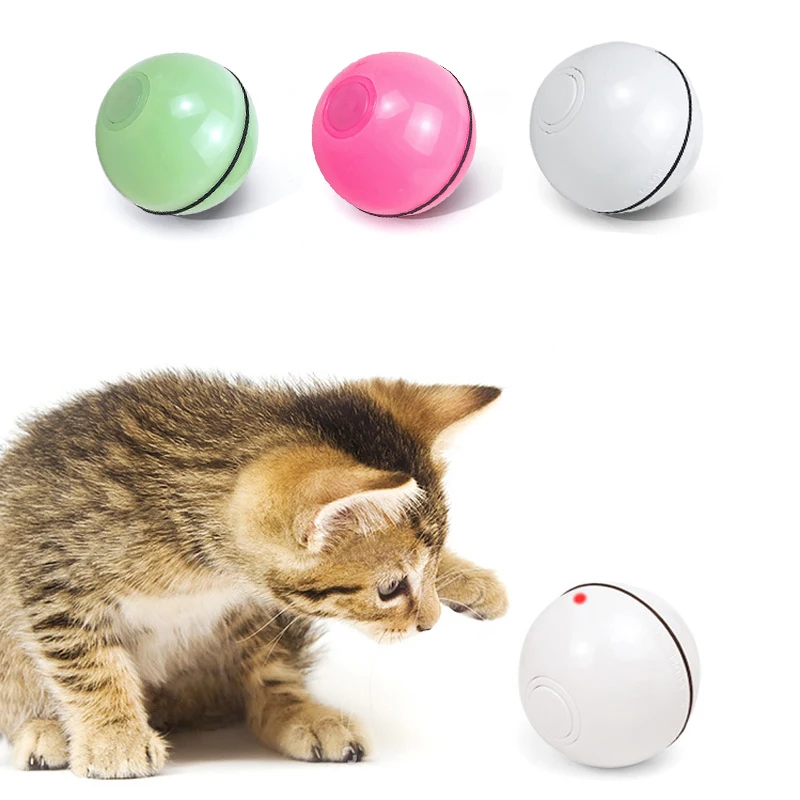

USB Rechargeable Pet Toys For Cat Dog Puppys 360 Degree Self Rotating Balls Interactive Home Kitty Toy Playing Jumping Ball