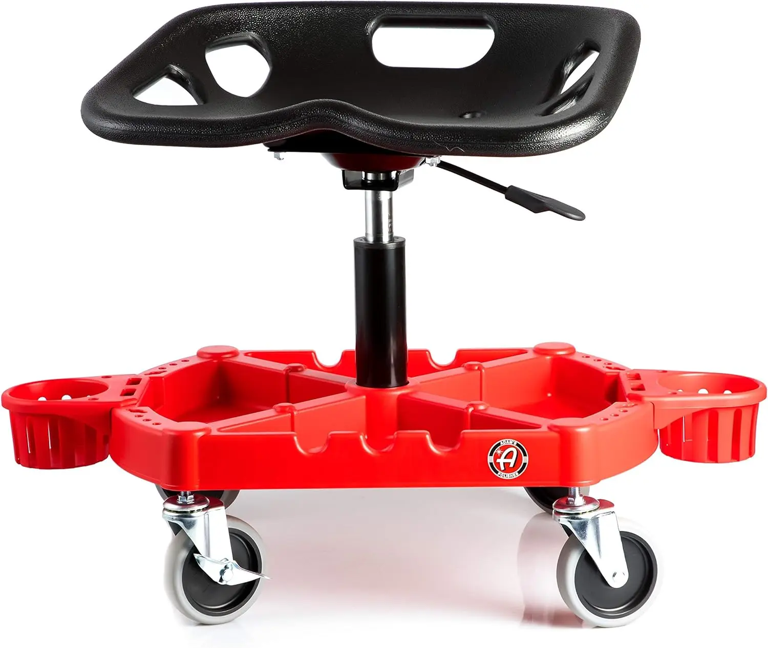 

Polishes Pro Rolling Stool, Car Detailing Stool Chair, Shop Stool with Wheels, Garage Organizer & Organizer Tray, Adjustabl