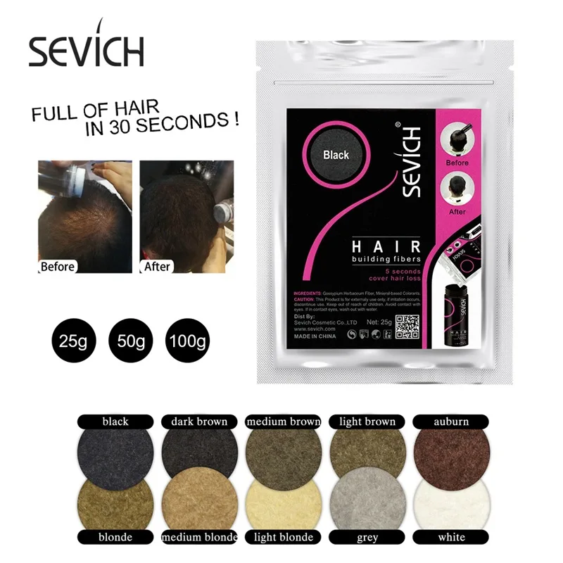 50g/100g Hair Fibers Keratin Hair Building Fiber Powder Instant Hair Growth Fiber Refill 50g Hair Care Product