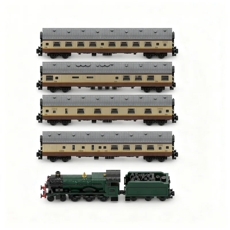 Фото 5997 деталей MOC-модели поезда Shakespeare Express 
