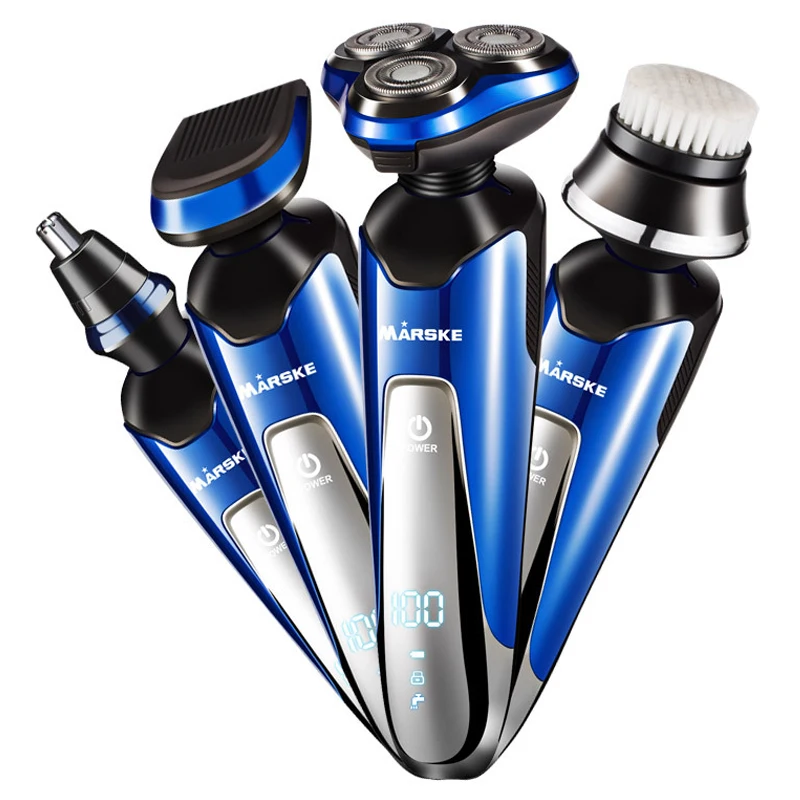 

Marske Electric Shaver Razor Beard Trimmer Rotary Shaver Rotation Razor Full Body Water Wash Razor Wet/Dry Rechargeable Waterpro