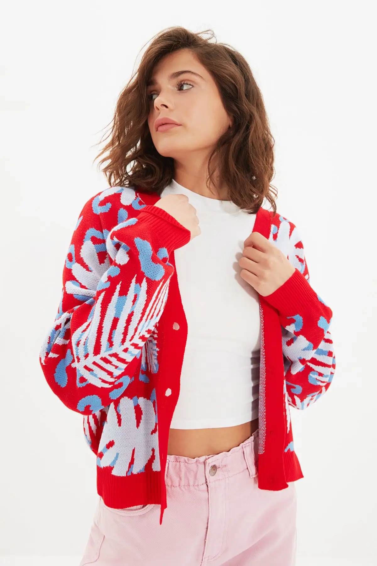 

Жаккардовый трикотажный кардиган TWOAW22HI0896
