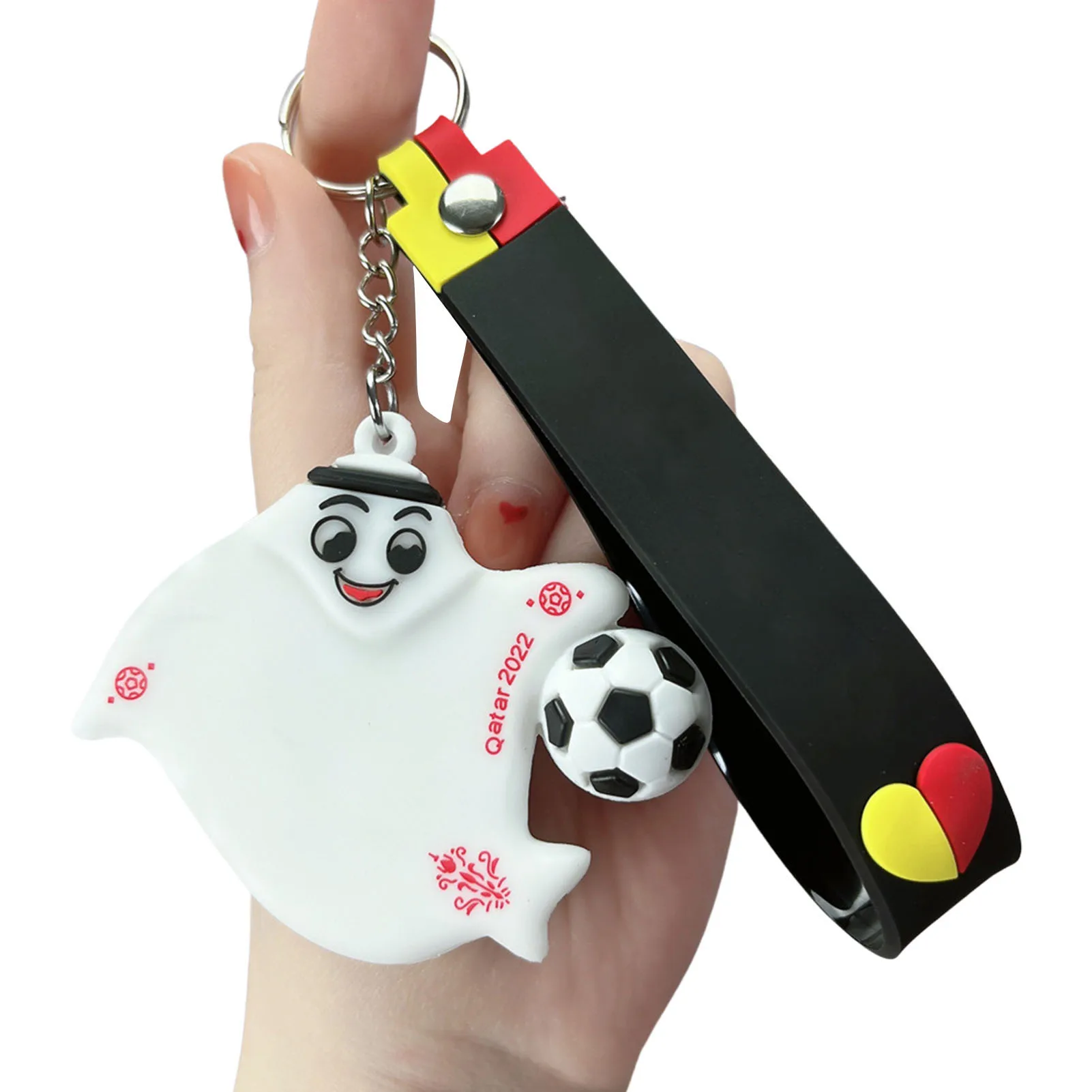 

Милый брелок 2022, брелки в стиле чемпионата мира в Катаре, футбольного талисмана, силиконовая подвеска в виде талисмана, Женские аксессуары, ...