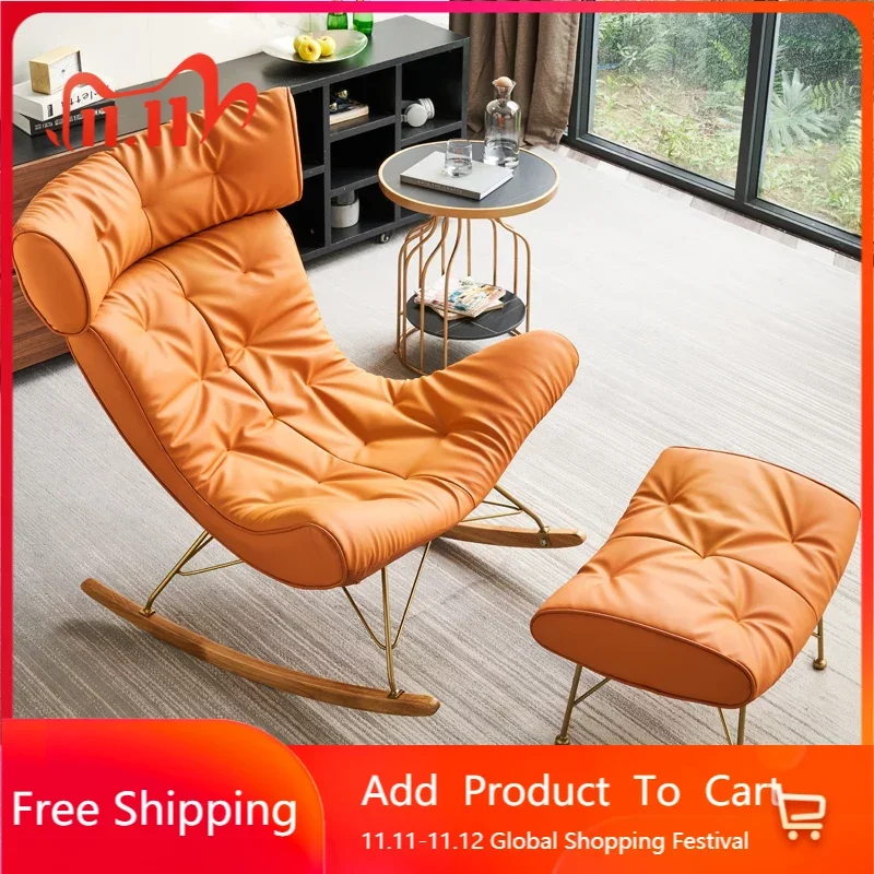 

Occasional Lazy Sofa Chair Single Vintage Nordic Luxury Metal Chair Floor Bedroom Fauteuil Salon Living Room Furnitures Mzy
