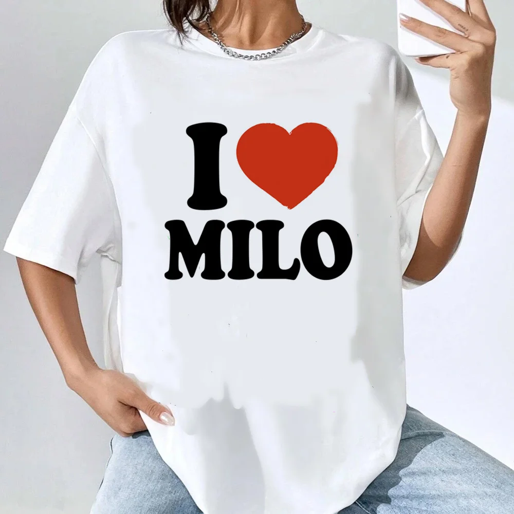 Milo j shirt teen 80s anime Graphic Colorful Breathable Grunge 2000s women harajuku Digital