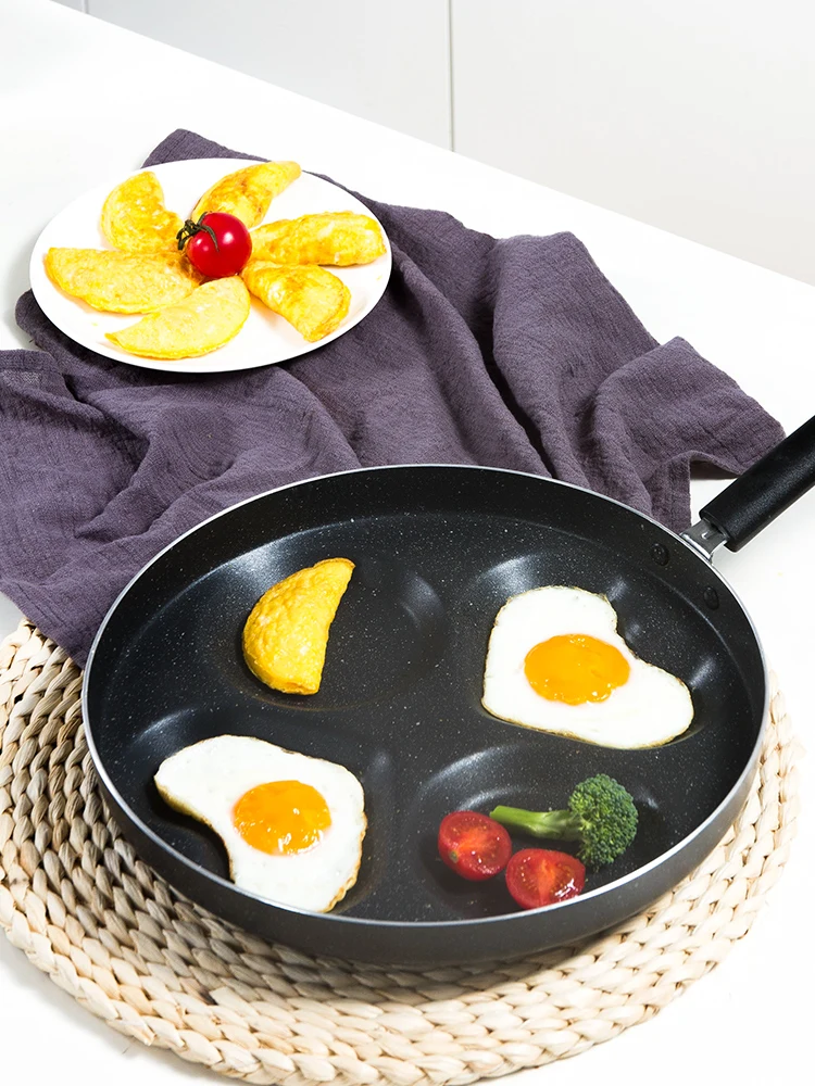 Breakfast omelette egg dumpling sings burger pot Creative 24cm Diameter Fashion Frying Pans Multifunction frying pot