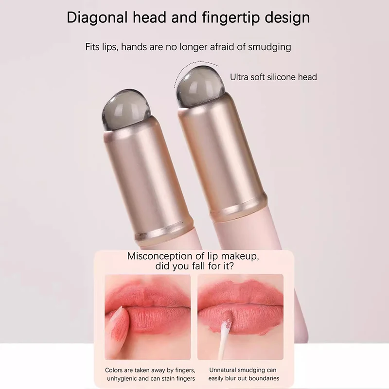 Mini Silicone Lip Brush Concealer Brushe With Cover Mask Applicators Gloss Lipstick Makeup Beauty Tool