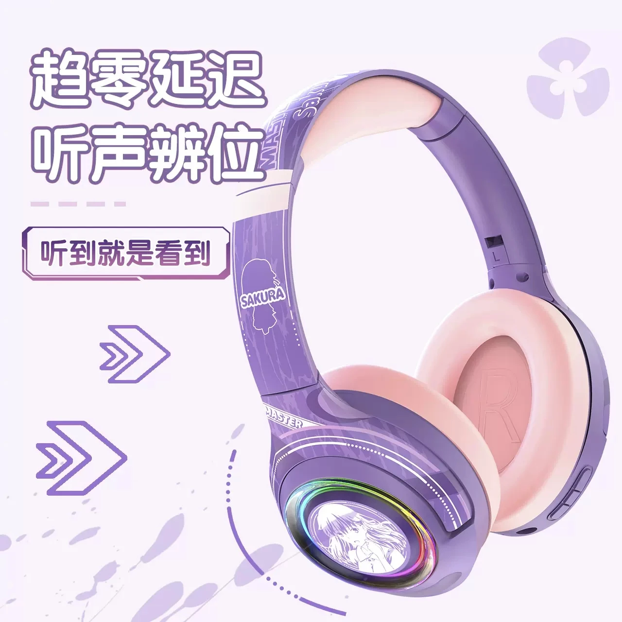 

Модная Беспроводная Bluetooth-гарнитура для косплея Аниме Судьба/ночь гитара Сакура, Удобные Складные Наушники, подарки