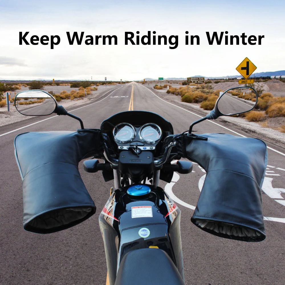 

Universal Motorcycle Handle Cover Winter Keep Warm Thickened Cotton Gloves FOR YAMAHA YB 125 FZR 400 YS 125 FOR KAWASAKI