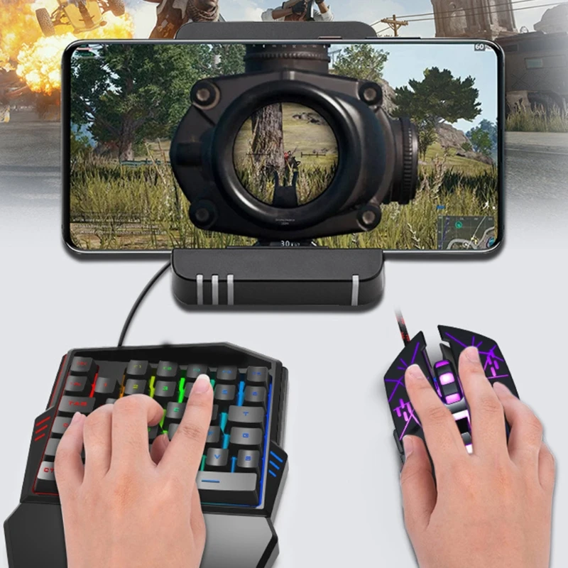 

Мини-клавиатура игровая с RGB-подсветкой, 35 клавиш