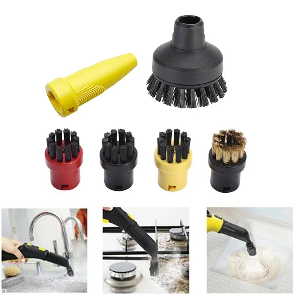 

Brush Round Brush Nozzle Kit Kitchen Cleaning Home Household 6pcs Black Nozzle Plastic Round Vacuum Cleaner Parts