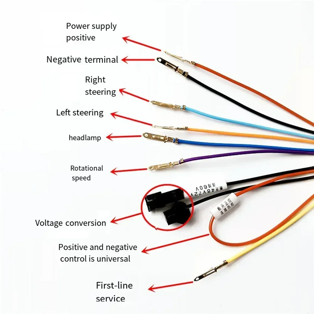 6-контактный ЖК-дисплей экран спидометра двигателя серебристый 48-72 В запасные