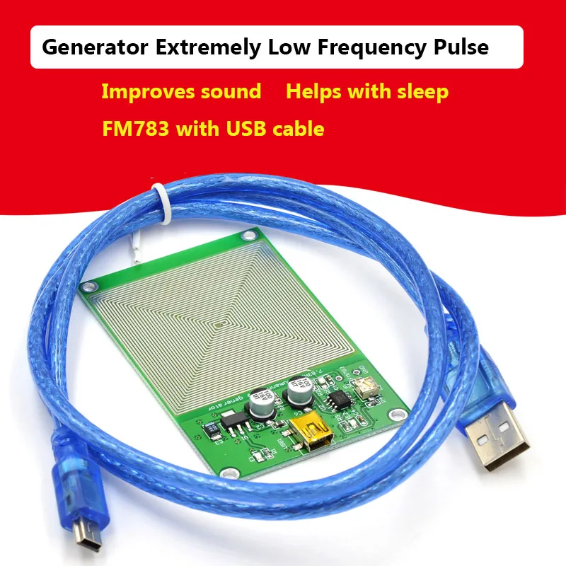

Generator Extremely low frequency pulse generator Improves sound Helps sleep FM783 USB cable included