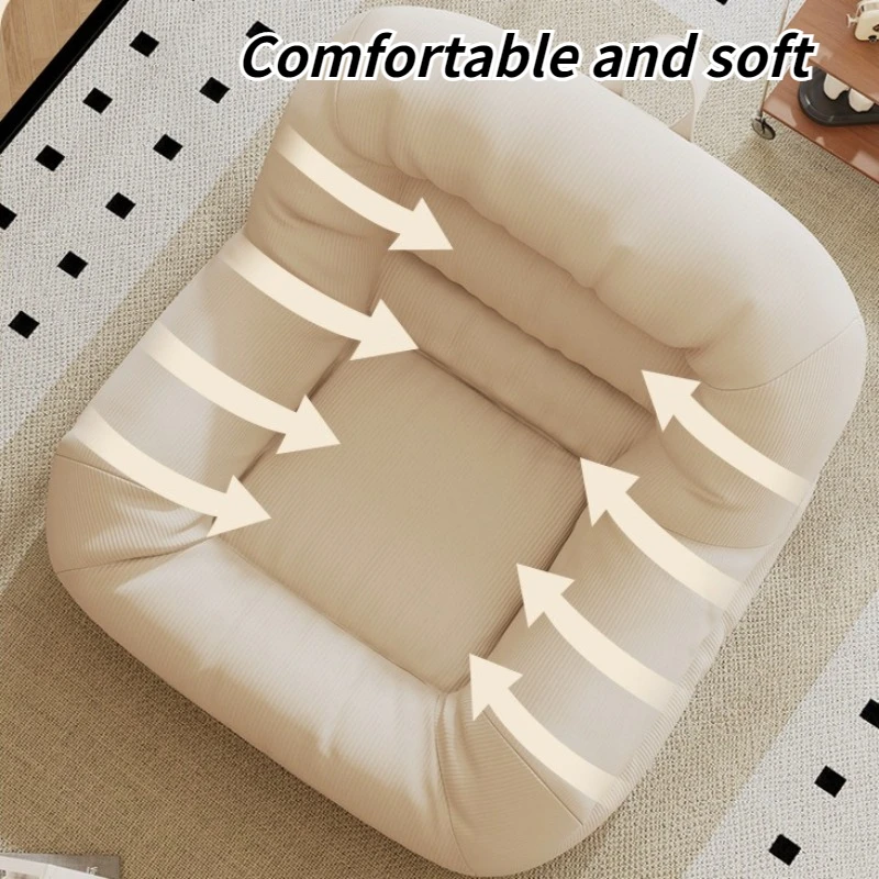 Фото Портативные удобные одноместные диваны-мешки Lazy Bean Bag для отдыха на балконе или в гостиной, с функцией лежания или сна №4