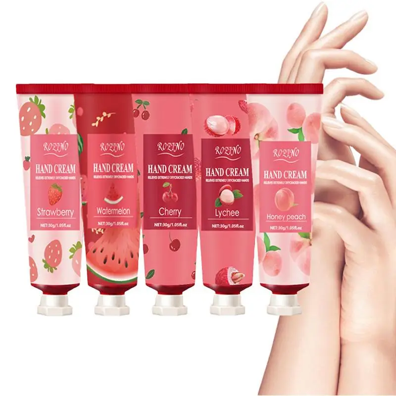 

6 шт. Фруктовый Ароматизированный крем для рук, фруктовый цветочный женский крем для рук, увлажняющий лосьон для рук против трещин, для кожи рук