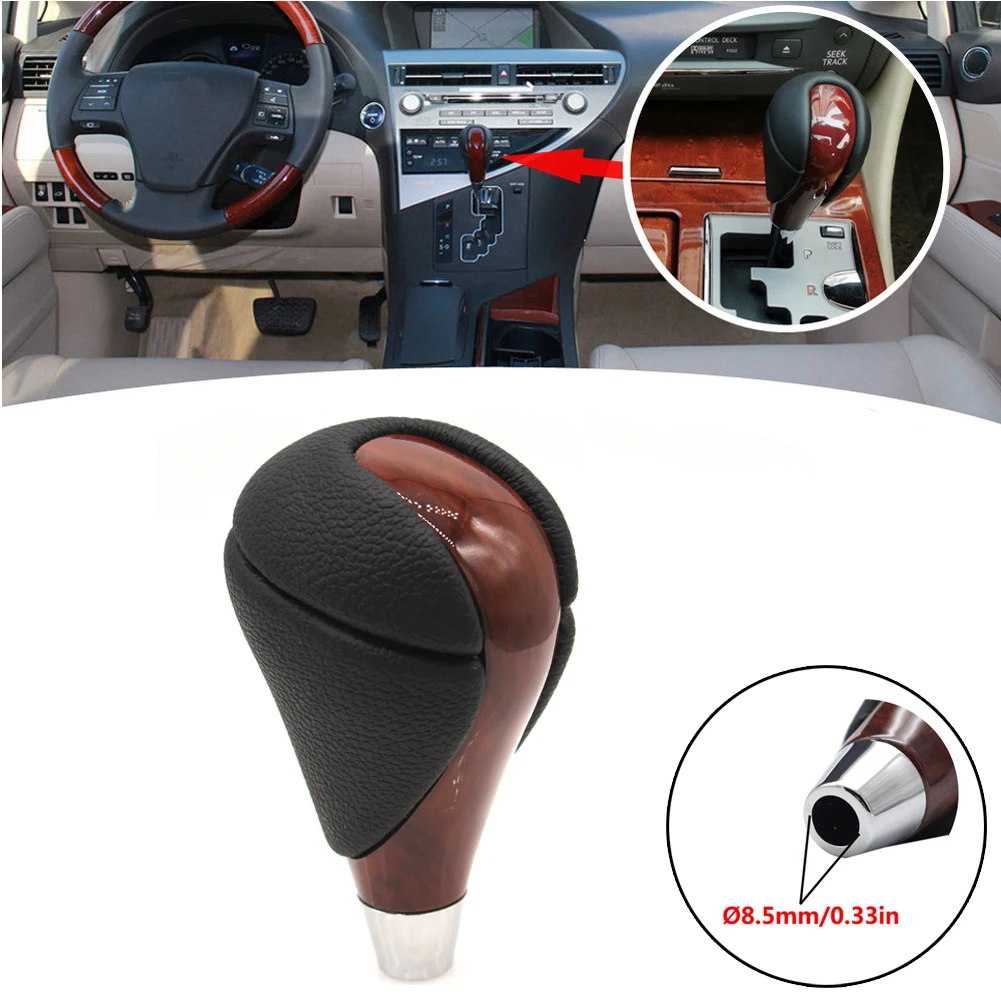 

Black Red Walnut Car Gear Shift Knob Head Stick Shifter Lever Handball Adapter For Lexus ES350 GS450 RX450h IS350 GS350 LS460