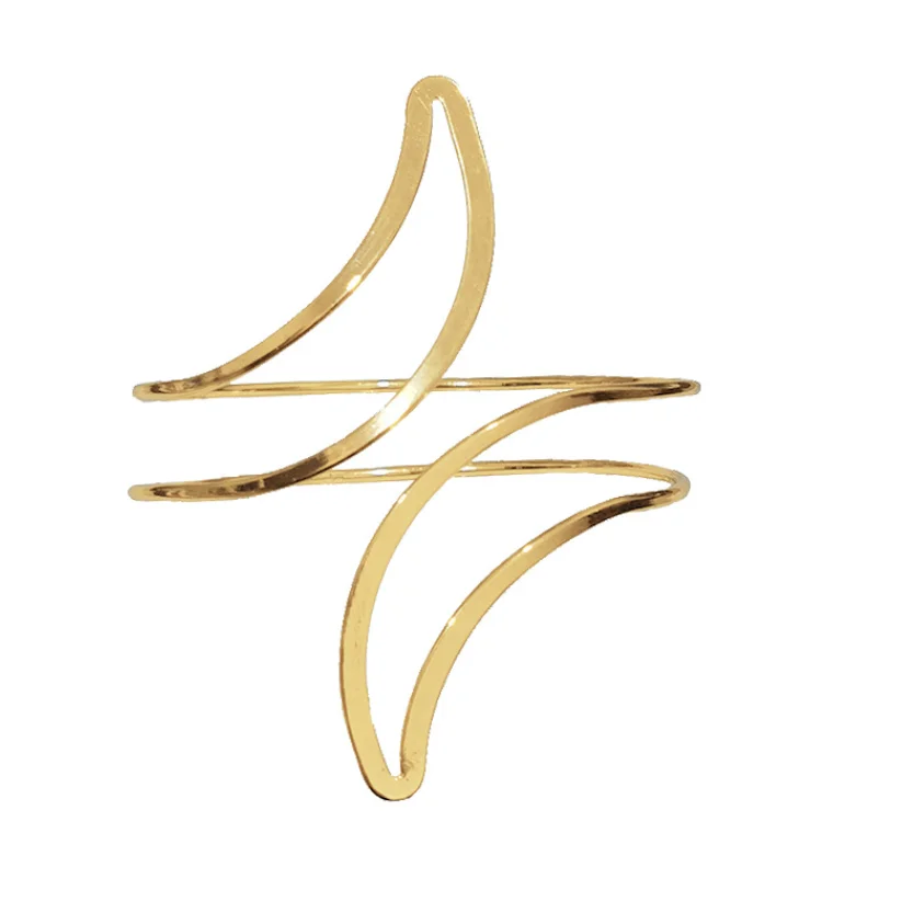 Манжета на руку в стиле панк для женщин и девушек металлический ажурный браслет с