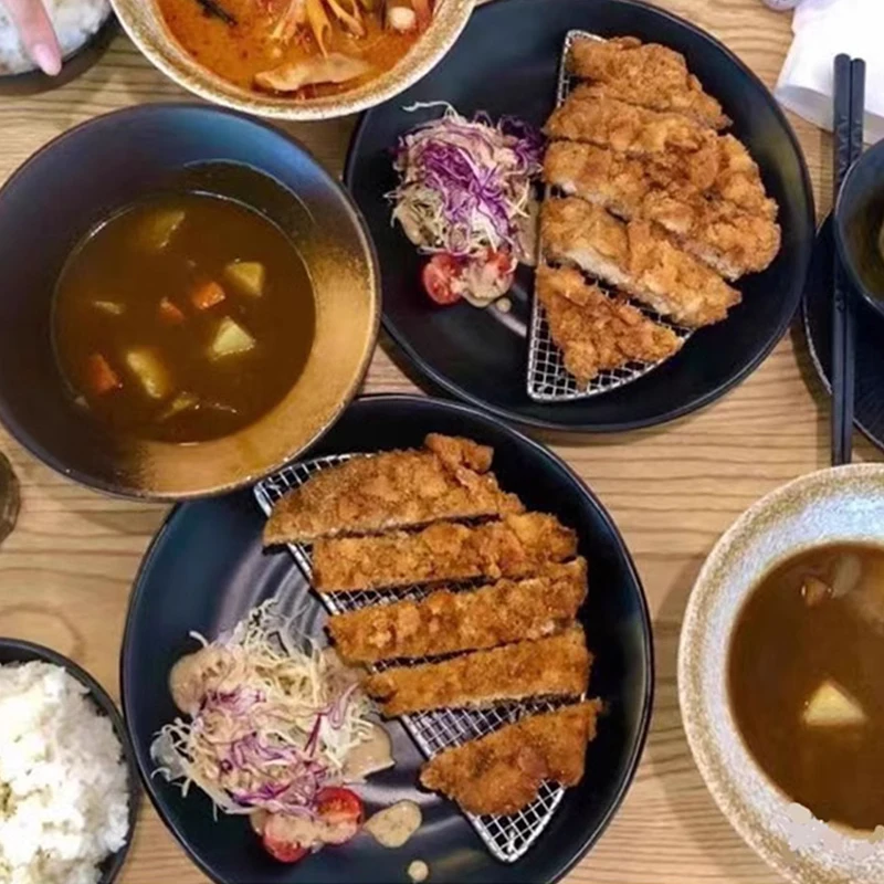 Японская полка из нержавеющей стали для барбекю прямоугольная полукруглая