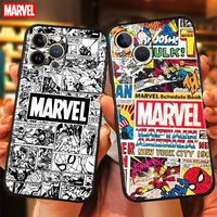 marvel comics logo for apple iphone 13 12 11 pro mini x xr xs max 5 5s 6 6s 7 8 plus se 2020 phone case silicon back cover funda