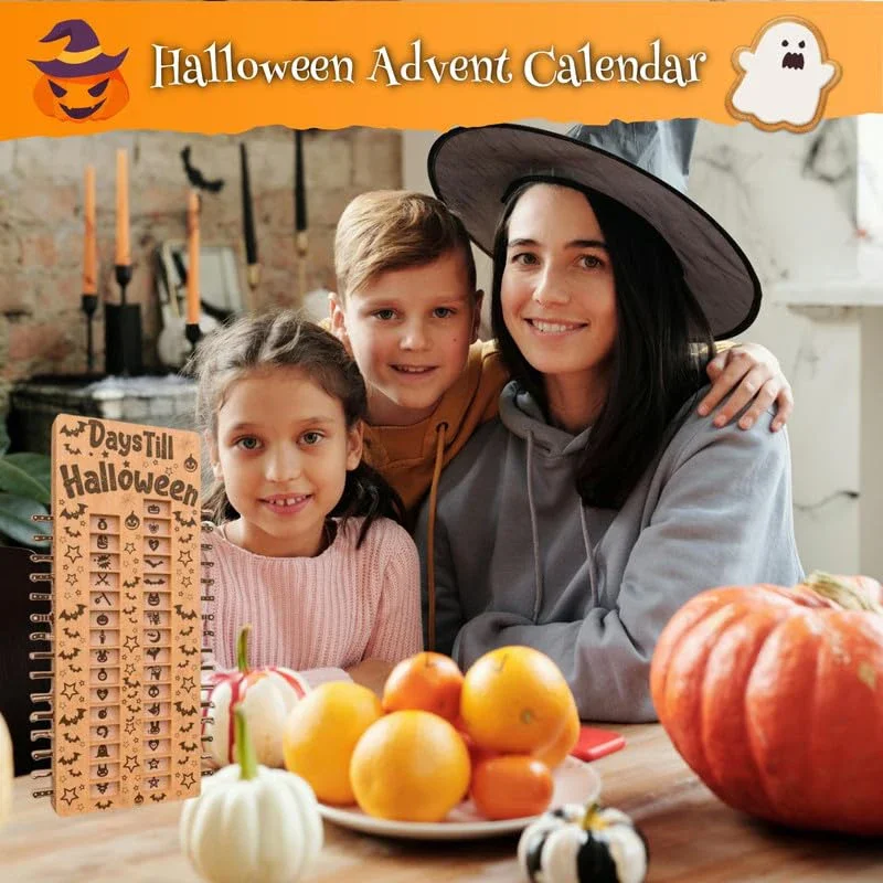 Календарь для Хэллоуина декоративные деревянные кубики тыква украшение стола