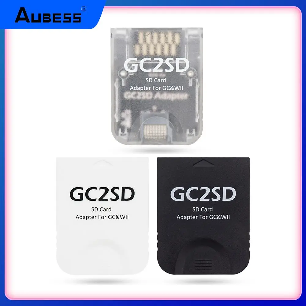 Tf Card Reader Portable Black Memory Card Adapter Gc2sd For Gamecube Wii Card Adapter Gaming Accessorie