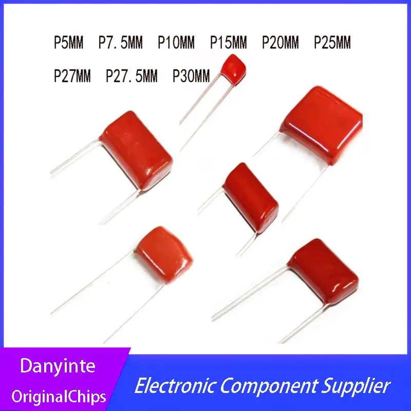 Новинка 20 шт. CBB22 400V225J 2 UF шаг 15 мм 225J 400V CBB полипропиленовый пленочный конденсатор
