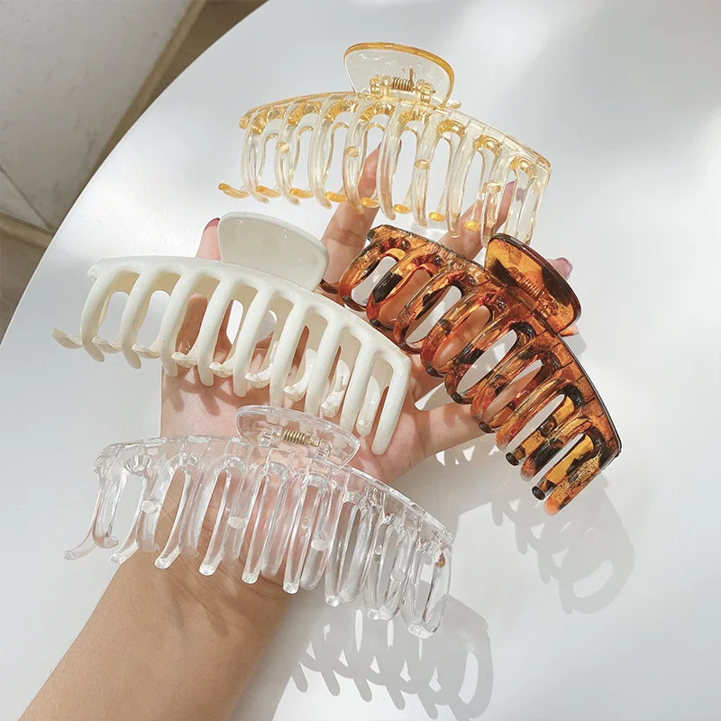 2022 новые корейские однотонные большие заколки для волос элегантные шпильки