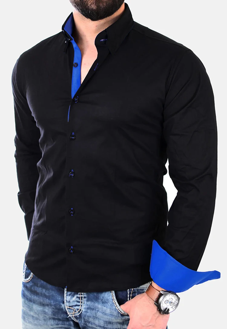 Spring Autumn New Long Sleeve Shirt Men's Fashion Slim Fit Design Formal Business Casual Brand Male Dress Shirt Plus Size S-5XL