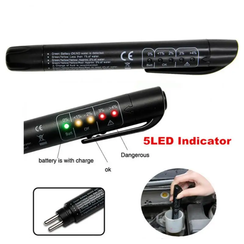 

Automotive Brake Fuid Brake Oil Testing Pen Best Price Brake Fluid Tester Oil Quality Test With Liquid LED Display Testing Tools
