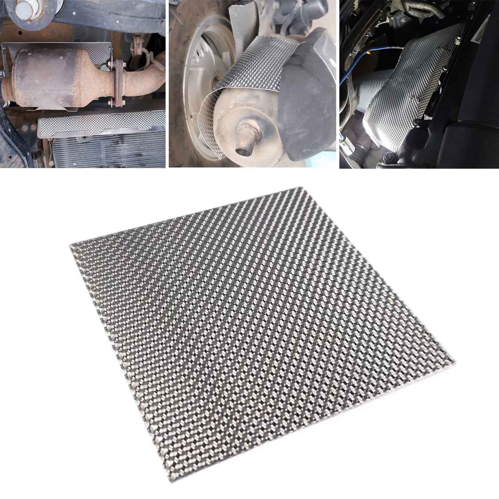 

Embossed Aluminum Heat Shield Heat Shield Firewal Floor Pan Fuel Tank Silver Turbo Manifold 300mm X 500mm Aluminum