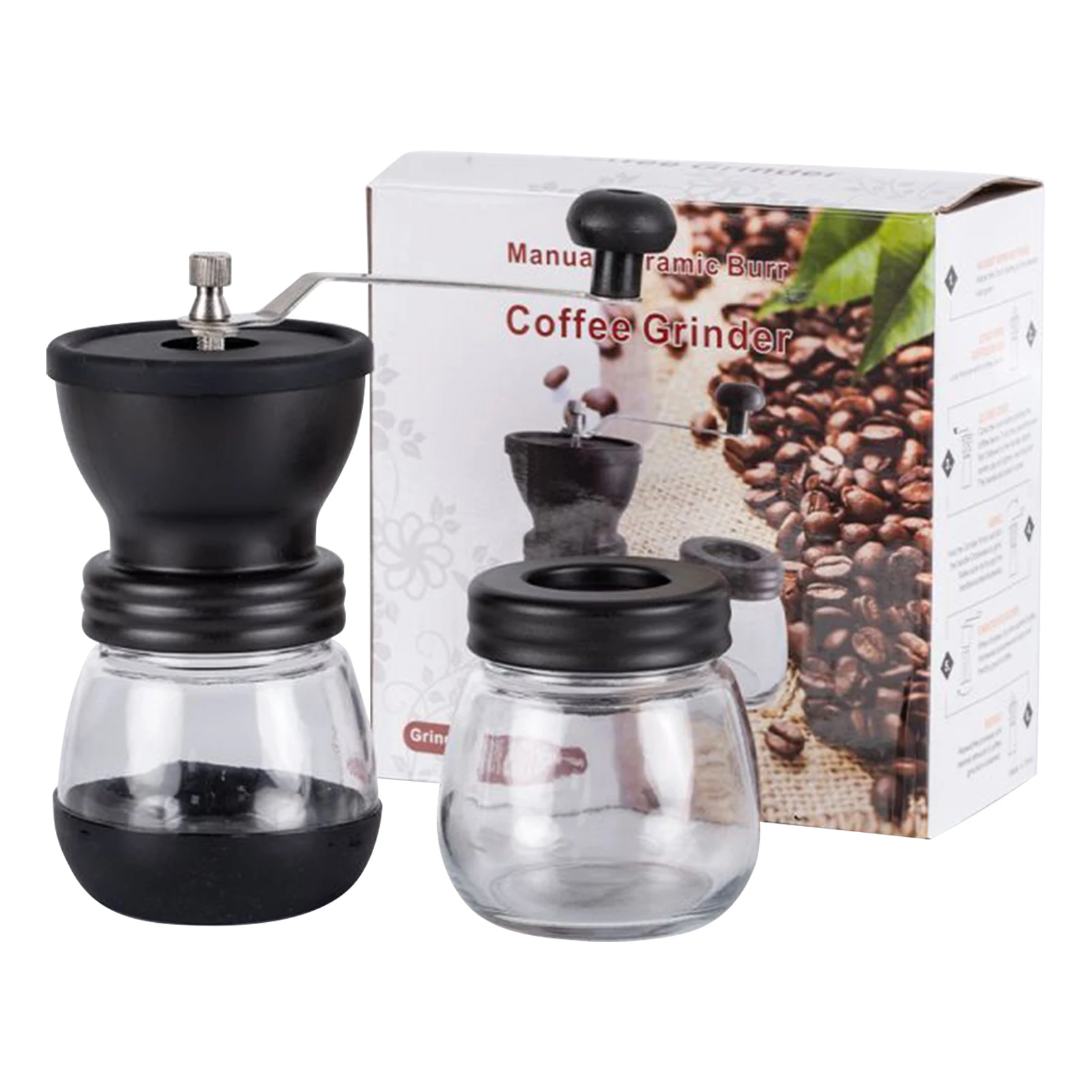 

Портативная керамическая мельница для специй, регулируемый измельчитель кофейных зерен для кемпинга и офиса, с емкостью для хранения