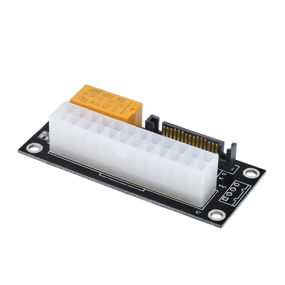 

2022 Add2psu Dual Psu Adapter For Btc Mine 24Pin ATX 15Pin SATA Molex Connector Power Supply Sync Starter Extender Cable Card