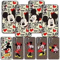 good looking mickey mouse phone case for samsung galaxy s22 s21 s20 s10 s10e s9 s8 s7 pro ultra plus fe lite black luxury cover