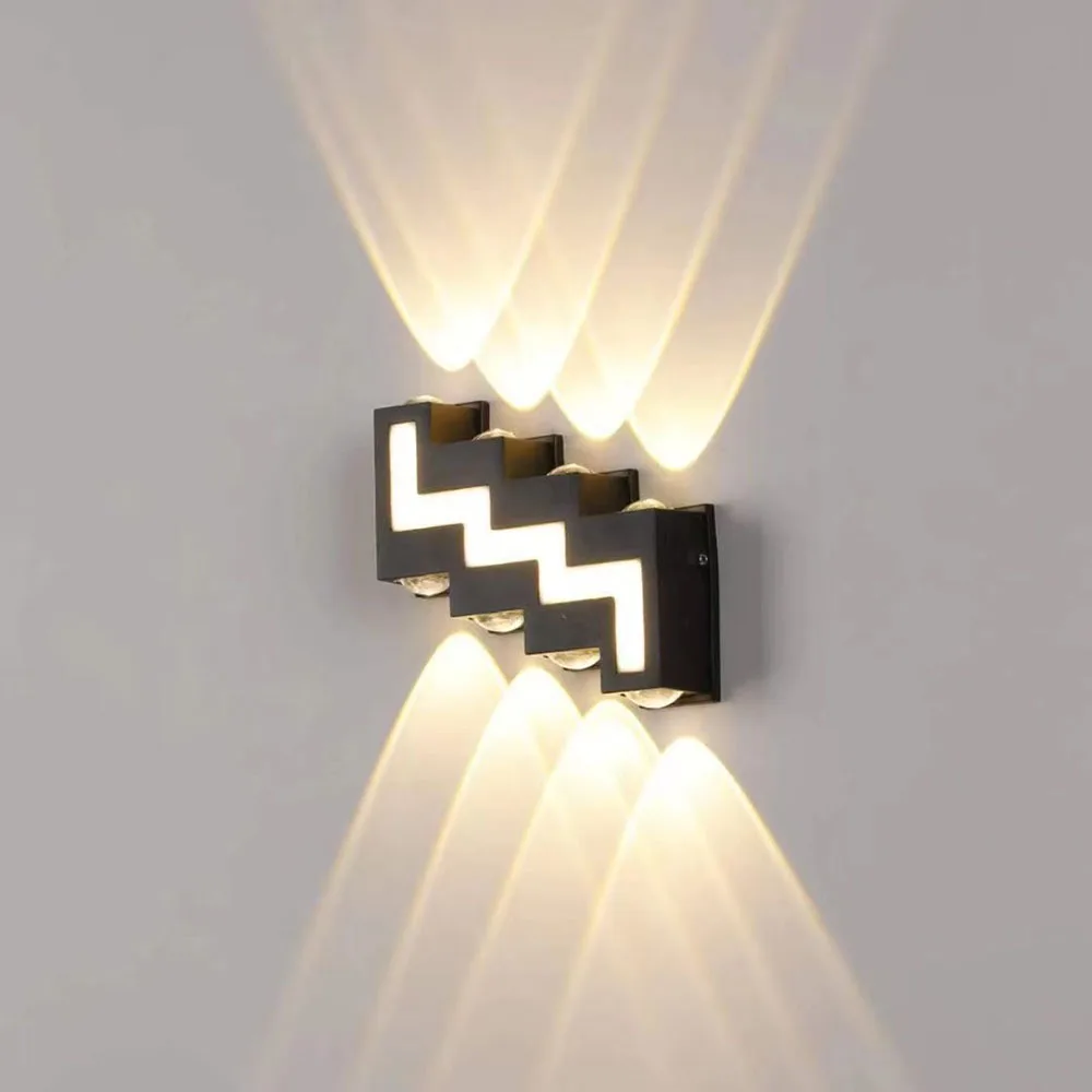 IP65 LED Wall Lamp Indoor Outdoor Waterproof Garden Lighting Aluminum AC86-265 Indoor Bedroom Living Room Stairs Wall Light